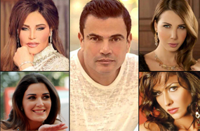 صورة مجمعة لأبرز المشاهير العرب الذين تعرضت حساباتهم على مواقع التواصل الاجتماعي للاختراق