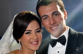 دنيا ورامي احتفلا بزفافهما مساء الخميس.