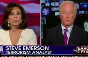 مذيعة قناة &quot;فوكس&quot; خلال حديثها مع محلل شؤون الإرهاب
