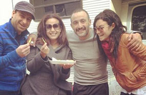 هند صبري مع أحمد السقا وأروى جودة ونضال الشافعي في كواليس &quot;الجزيرة&quot; 2