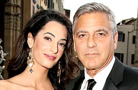 جورج كلوني مع أمل علم الدين