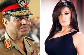 غادة عبد الرازق والرئيس عبد الفتاح السيسي