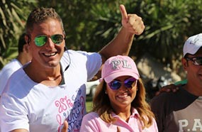 بشرى مع تامر هجرس وإيمي في المسيرة