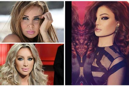 هيفاء وهبى ورولا سعد ومايا دياب
