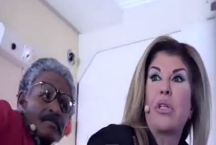 هالة سرحان ورامز جلال في "رامز واكل الجو"