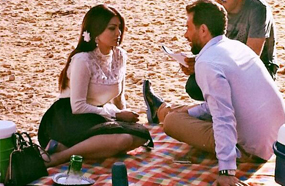 هيفاء وهبي مع ماجد المصري ضمن أحداث المسلسل في مشهد تم تصويره مؤخرا