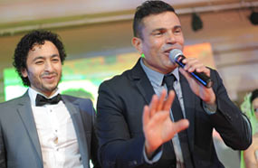 عمرو دياب يغني في فرح شقيق زوجة حمادة هلال