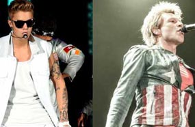 بون جوفي و جستين بيبر 