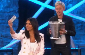 كيم كارداشيان قبيل خوضها لـ &quot;تحدي الثلج&quot; بواسطة إلين ديجينيريس