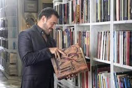 كاظم الساهر أثناء التصوير