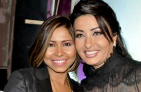 لطيفة وشيرين في كواليس الحلقة