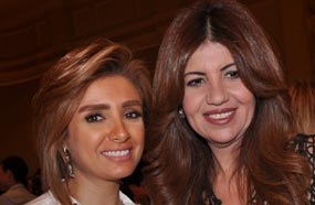 بوسي شلبي مع سمر يسري في حفل الإفطار