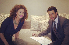 مي سليم وأحمد السعدني في كواليس &quot;فرق توقيت&quot;