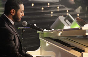 تامر حسني أثناء البرنامج 