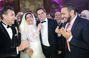 تامر حسني وسامو زين في الزفاف
