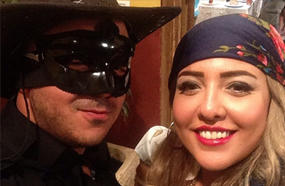 مي كساب ومحمود العسيلي في كواليس المسلسل