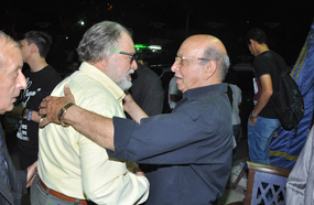 يحيى الفخراني في عزاء مدحت السباعي