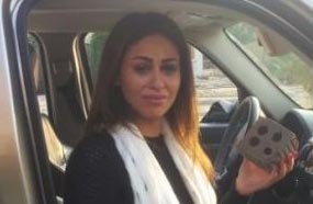مي سليم بعد الاعتداء عليها بالحجارة