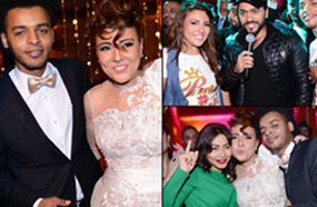 تامر حسني وشيرين عبد الوهاب التقيا مجددا في الحفل الذي أقامه الثنائي مي كساب وأوكا بعد عقد قرانهما