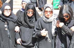 ميرفت أمين بعد صلاة الجنازة