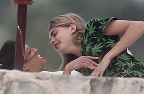 ميشيل رودريجز وكارا ديليفيني في رحلة رومانسية بالمكسيك