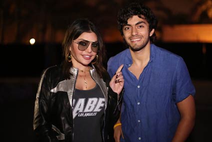 هيفاء وهبي مع شادي نجل سميرة سعيد.