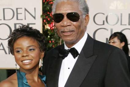 مورجان فريمان مع حفيدته إيدينا هاينز