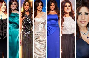 إطلالات نجوى كرم السبعة طوال العروض المباشرة بالبرناج