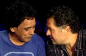 راغب علامة مع محمد منير أثناء بروفات حفلة اليوم من &quot;Arab Idol&quot;