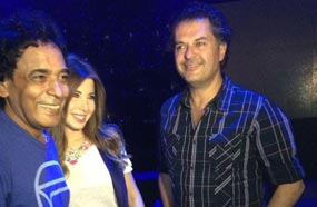 علامة ونانسي ومنير في كواليس &quot;Arab Idol&quot;