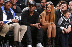 ريانا وكريس براون في المبارة