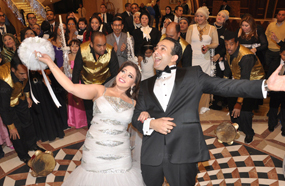 رقصة ريهام وزوجها في الزفة