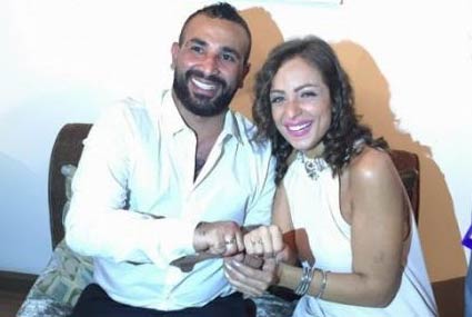 ريم البارودي وأحمد سعد في حفل خطوبتهما