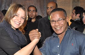 الشحات مبروك مع إيمان العاصي.