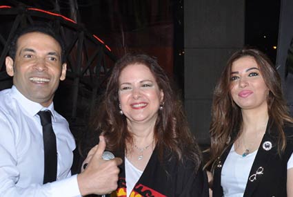 دلال عبد العزيز وغادة رجب مع سعد الصغير