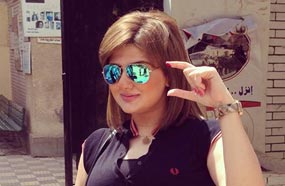 شذى تؤيد السيسي أمام لجنتها الانتخابية