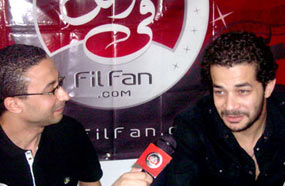 شريف سلامة وهو يجري الحوار مع محمد عبد الخالق - تصوير: محمد عاشور ومحمد ممدوح