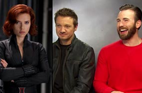 جيرمي رينر وكريس إيفانز وسكارليت جوهانسون