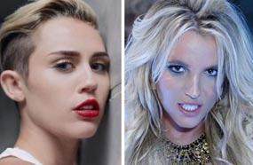 بريتني سبيرز ومايلي سايرس 