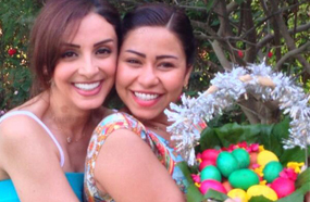 أنغام وشيرين مع بيض شم النسيم الملون