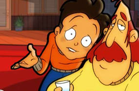 لقطة من مسلسل الكارتون &quot;سوبر هنيدي&quot;