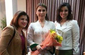 ماجدة الرومي مع نسمة محجوب وشقيقتها