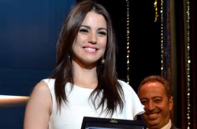 درة سعيدة بتكريمها في حفل الأكاديمية العربية للعلوم والتكنولوجيا والنقل البحري بالإسكندرية