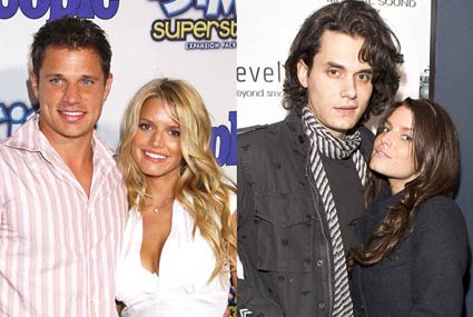 جيسكا سيمبسون شهد مظهرها تغييرا جذريا بعد انفصالها عن الممثل نيك لاتشي حيث ظهرت بشعرها الاشقر الذي اشتهرت به فيما بعد 
