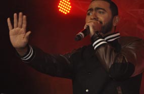 تامر كما أطل في الحفل 