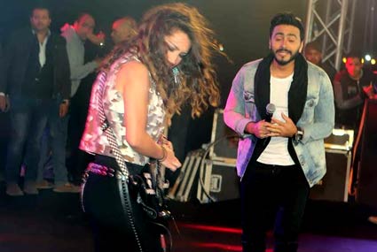 حفل تامر حسنى بجامعة الأهرام الكندية