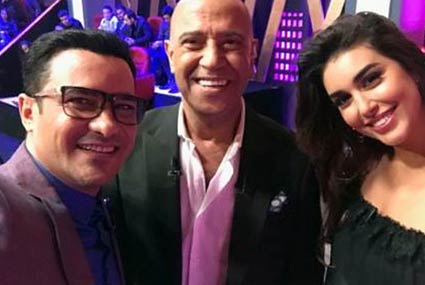 أشرف عبد الباقي بصحبة ياسمين رئيس ومحمد رجب