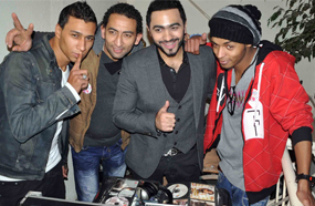 تامر حسني مع أوكا وأورتيجا