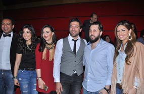 مي سليم وهشام ماجد وحسن الرداد وإيمي سمير غانم وأيتن عامر ومحمود الليثي في العرض الأول لـ &quot;زنقة ستات&quot;