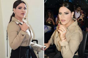 صورة توضح تغيير أحلام لوضعية قرطها